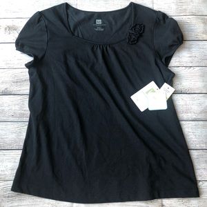 Karen Neuburger Top Quick Dry Small Black NWT
